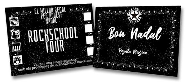 Regala música! Targeta regal Rock School Barcelona